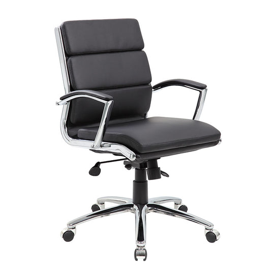 Boss Caressoftplus Vinyl Executive Mid-Back Chair