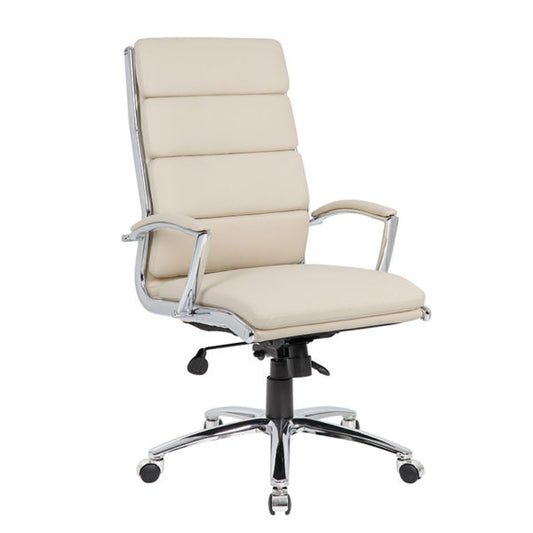 Boss Executive Caressoftplus Vinyl Chair with Metal Chrome Finish