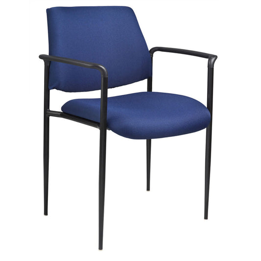 Boss Square Back Diamond Stacking Chair W/Arm