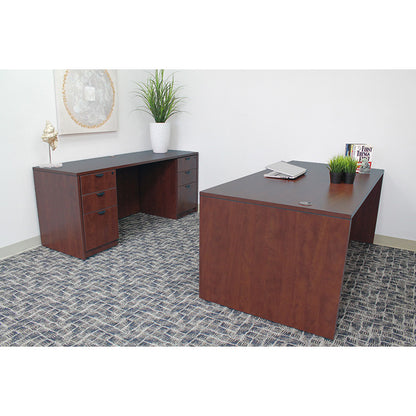 Boss Office Suite, 71 Inch Desk and Credenza with Dual File Storage Pedestals