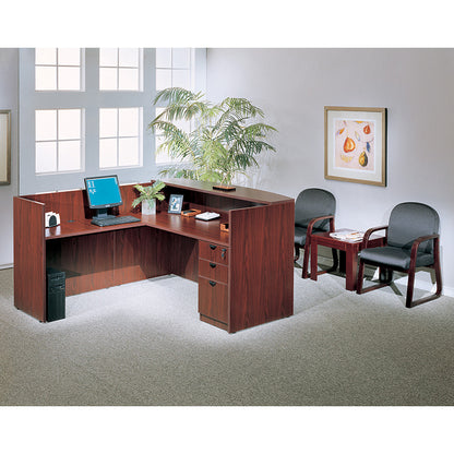 Boss 71 Inch Reception L-Shape Corner Desk with File Storage Pedestal