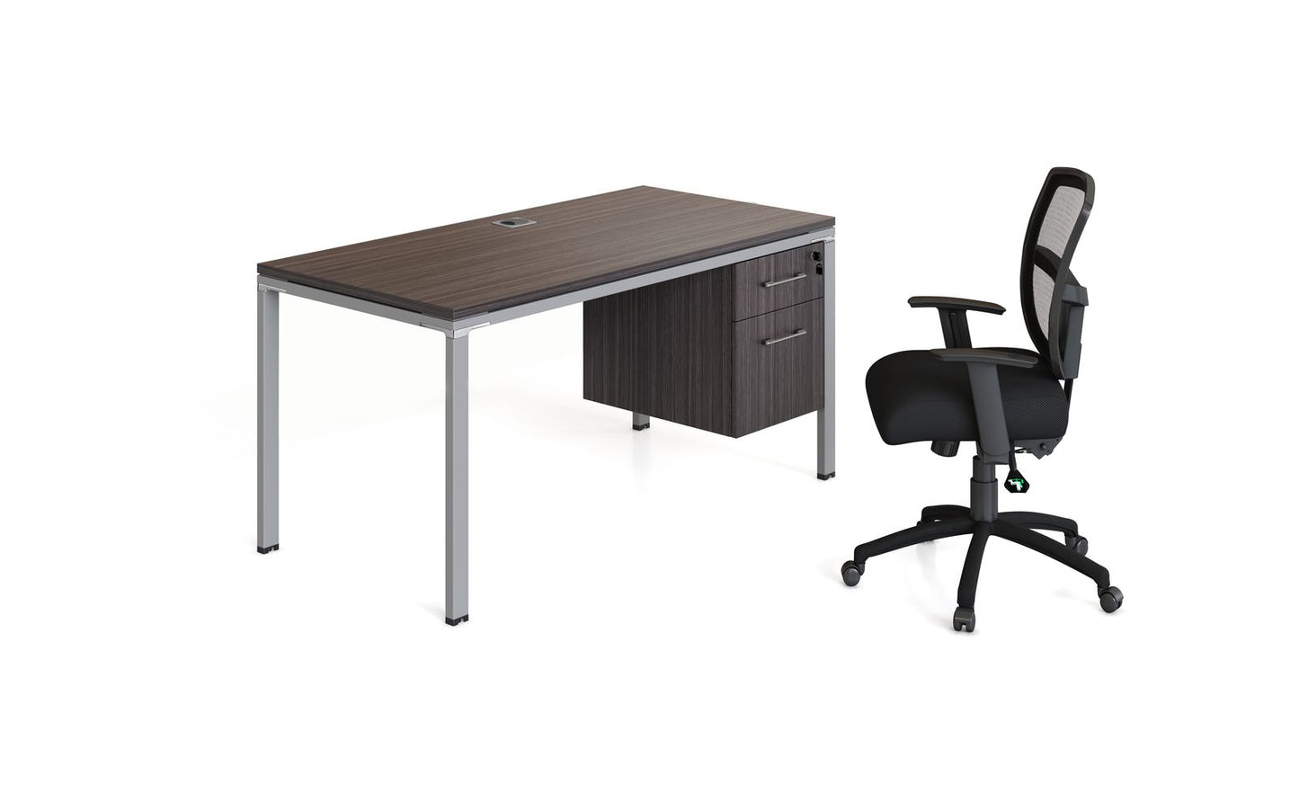 Boss Office Single Desk with Pedestal, 66" x 24" Desk Top (ea)