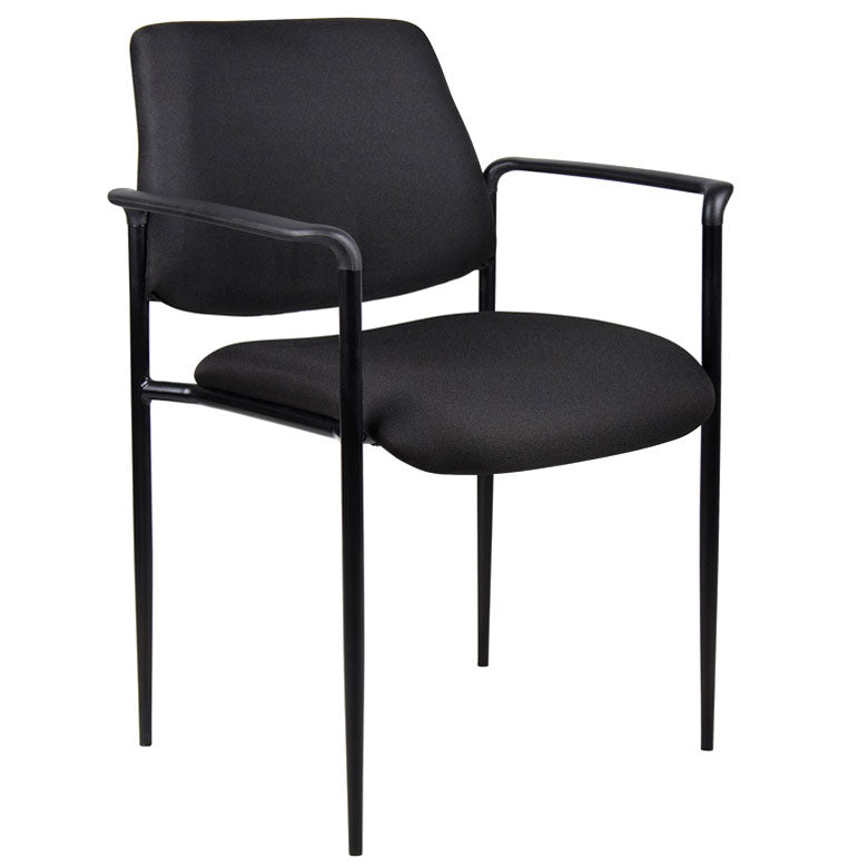 Boss Square Back Diamond Stacking Chair W/Arm