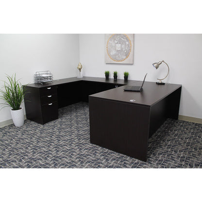 Boss 71 Inch Executive U-Shape Desk with 2 File Storage Pedestals