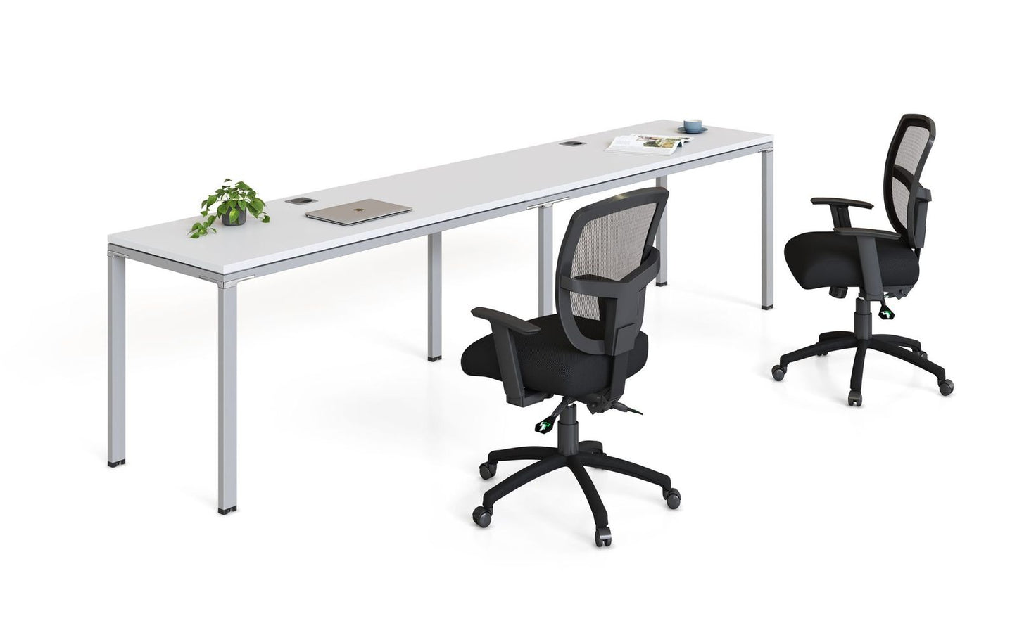 Boss Office Double Desk, Side by Side, 48" x 24" Desk Top