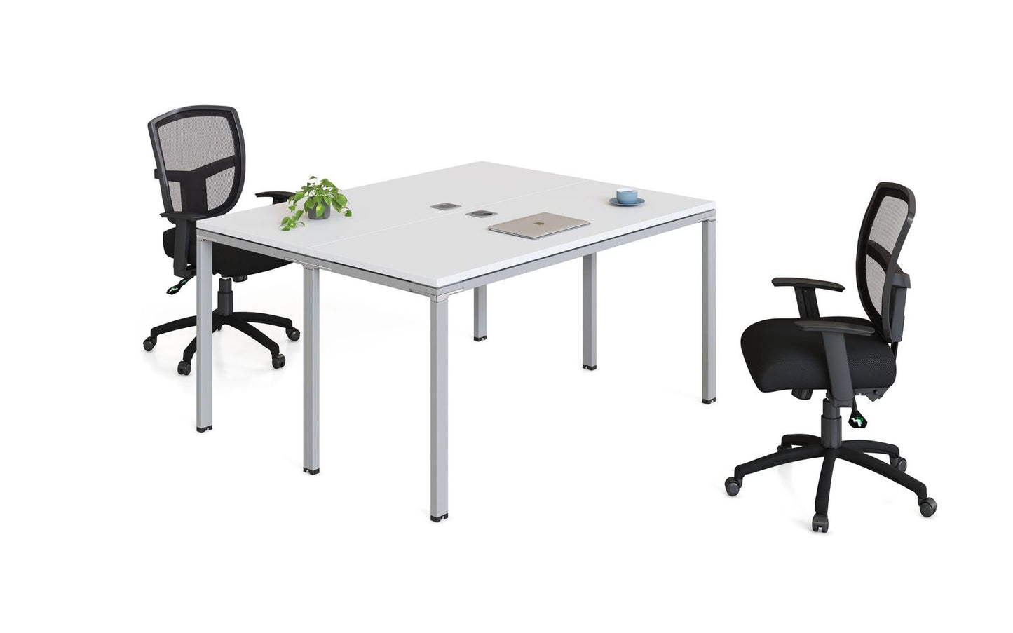 Boss Office Double Desk, Face to Face, 48" x 24" Desk Top