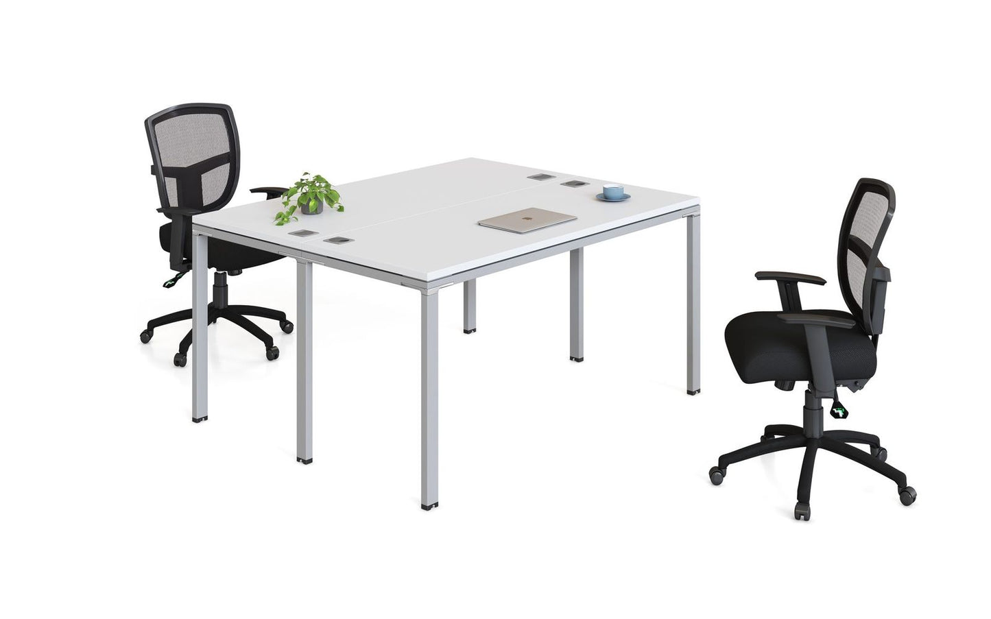 Boss Office Double Desk, Face to Face, 66" x 30" Desk Top