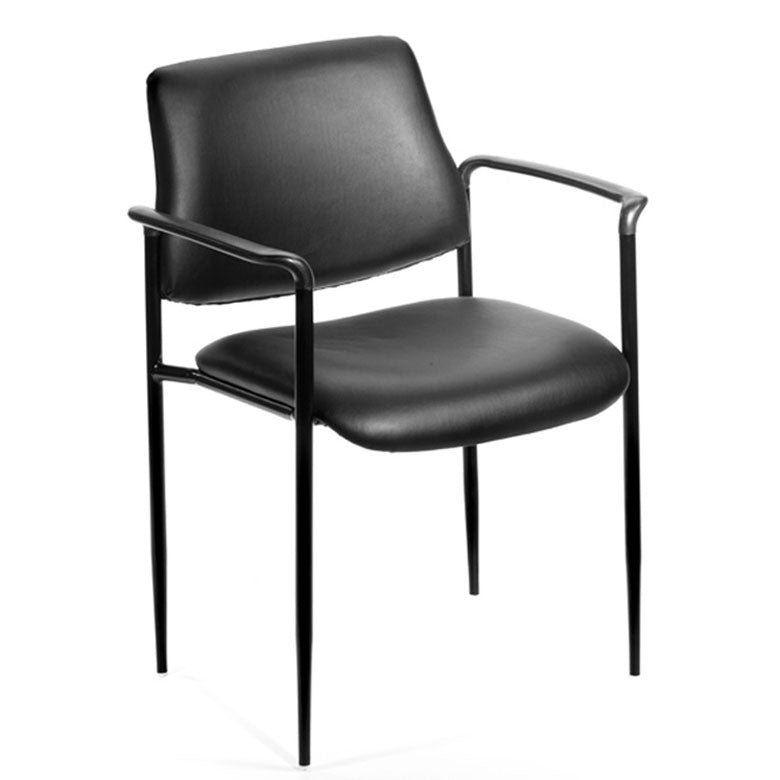 Boss Square Back Diamond Stacking Chair W/Arm