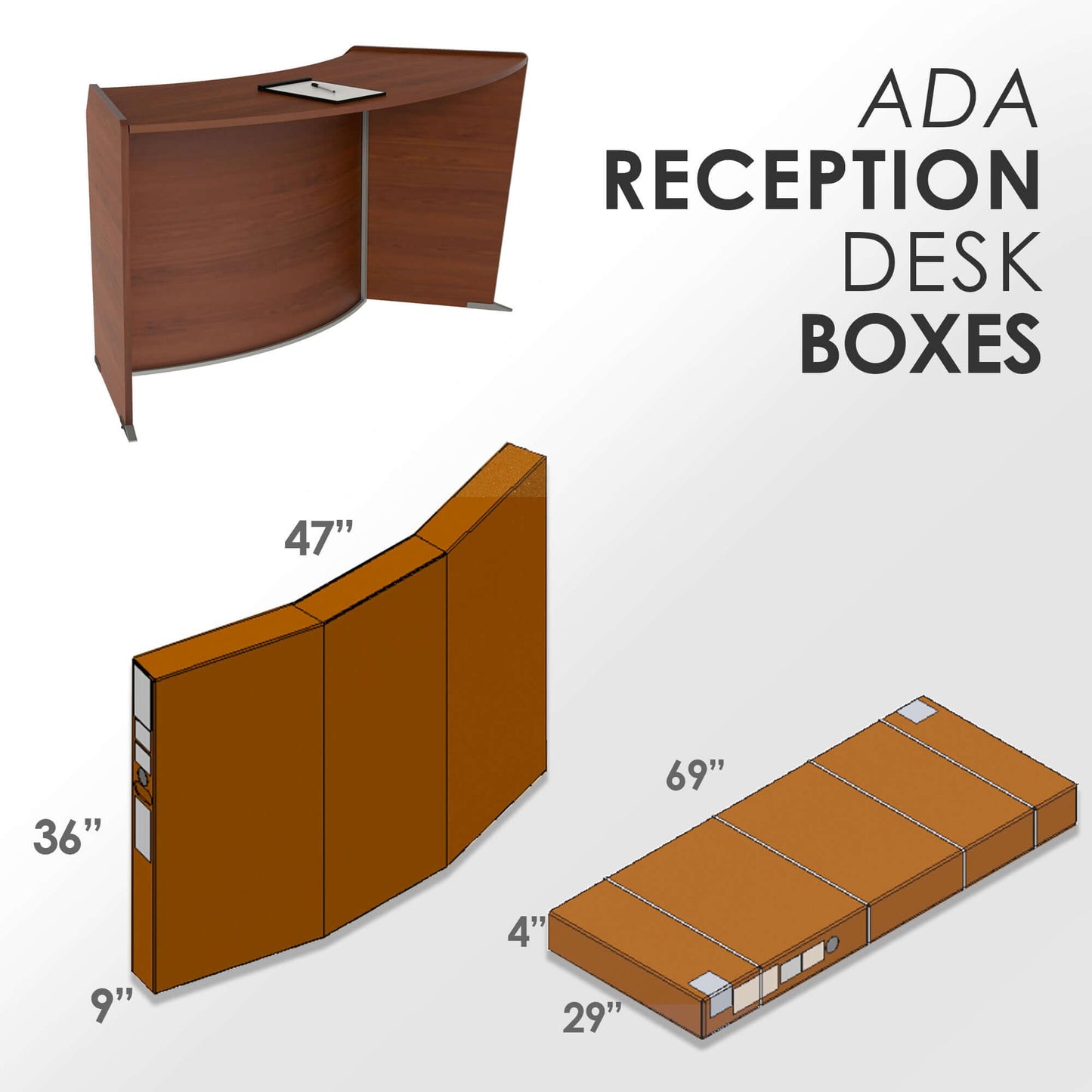 Linea Italia ADA Reception Desk Single Unit