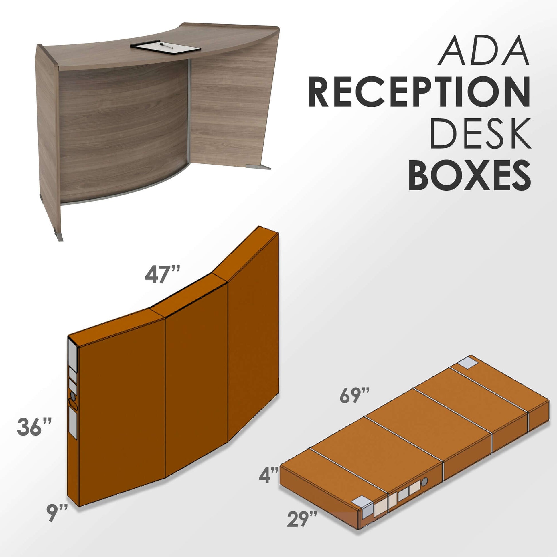 Linea Italia ADA Reception Desk Single Unit