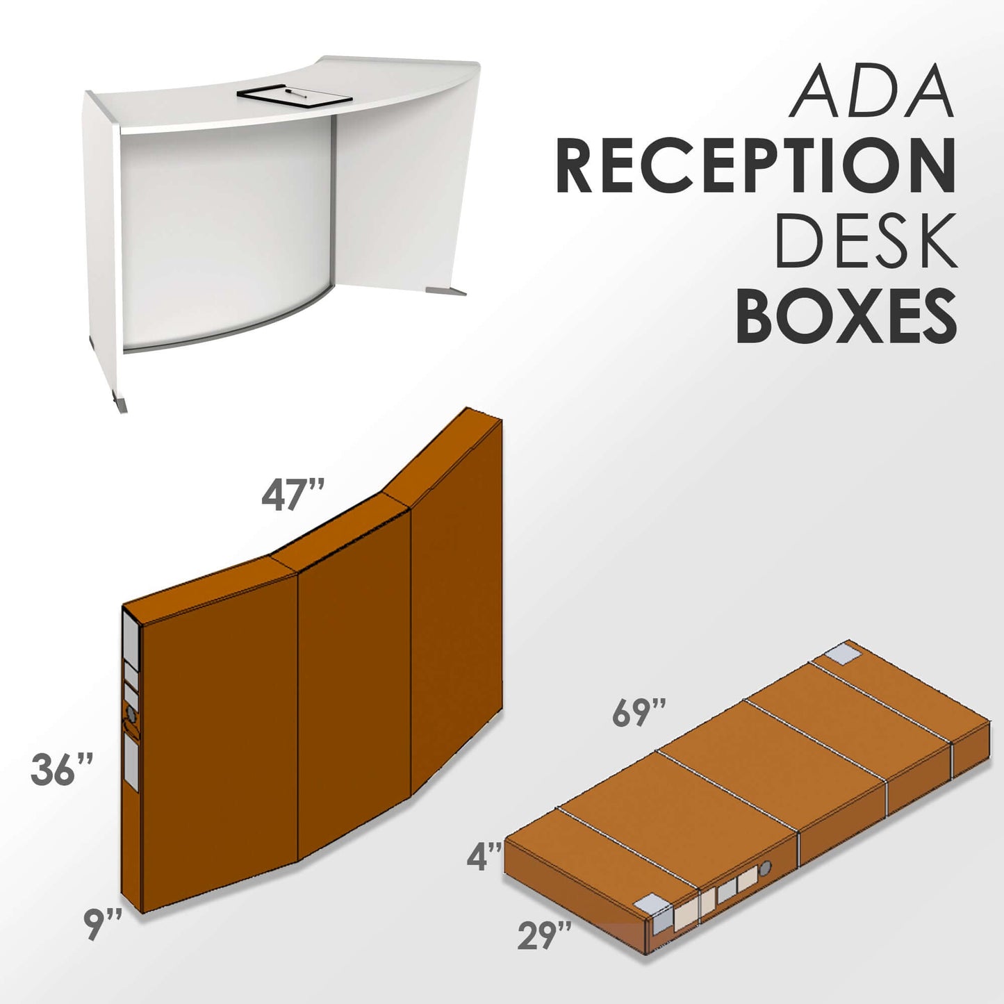 Linea Italia ADA Reception Desk Single Unit