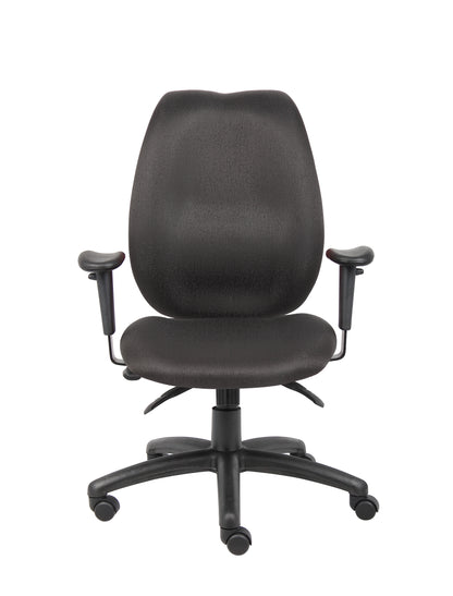 Boss High-Back Task Chair with Adjustable Arms, Black