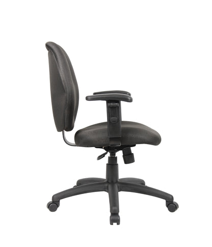 Boss Mid-Back Task Chair with Adjustable Arms, Black