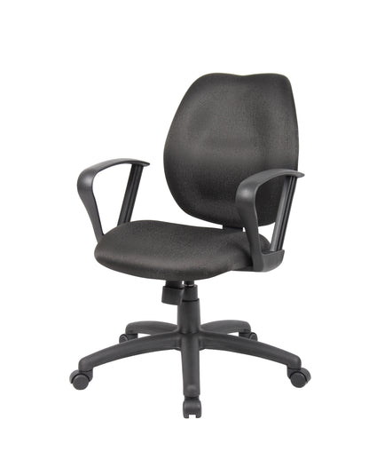 Boss Black Task Chair W/Loop Arms