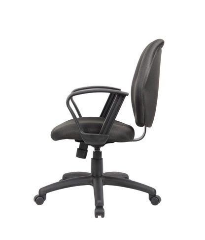 Boss Black Task Chair W/Loop Arms