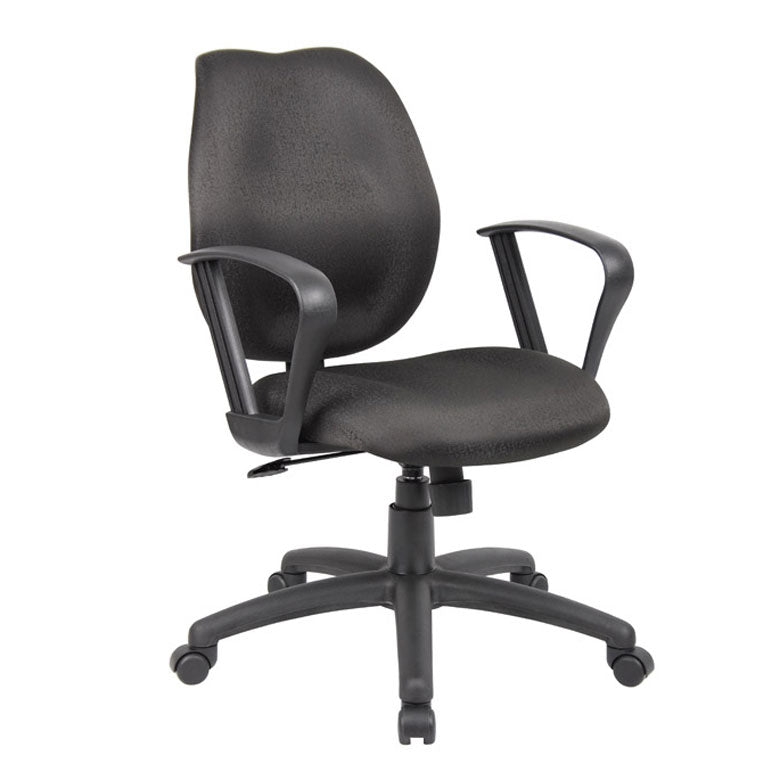 Boss Black Task Chair W/Loop Arms