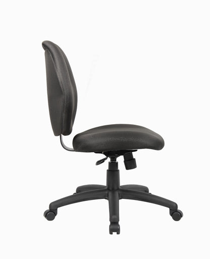 Boss Mid-Back Task Office Chair without Arms, Black