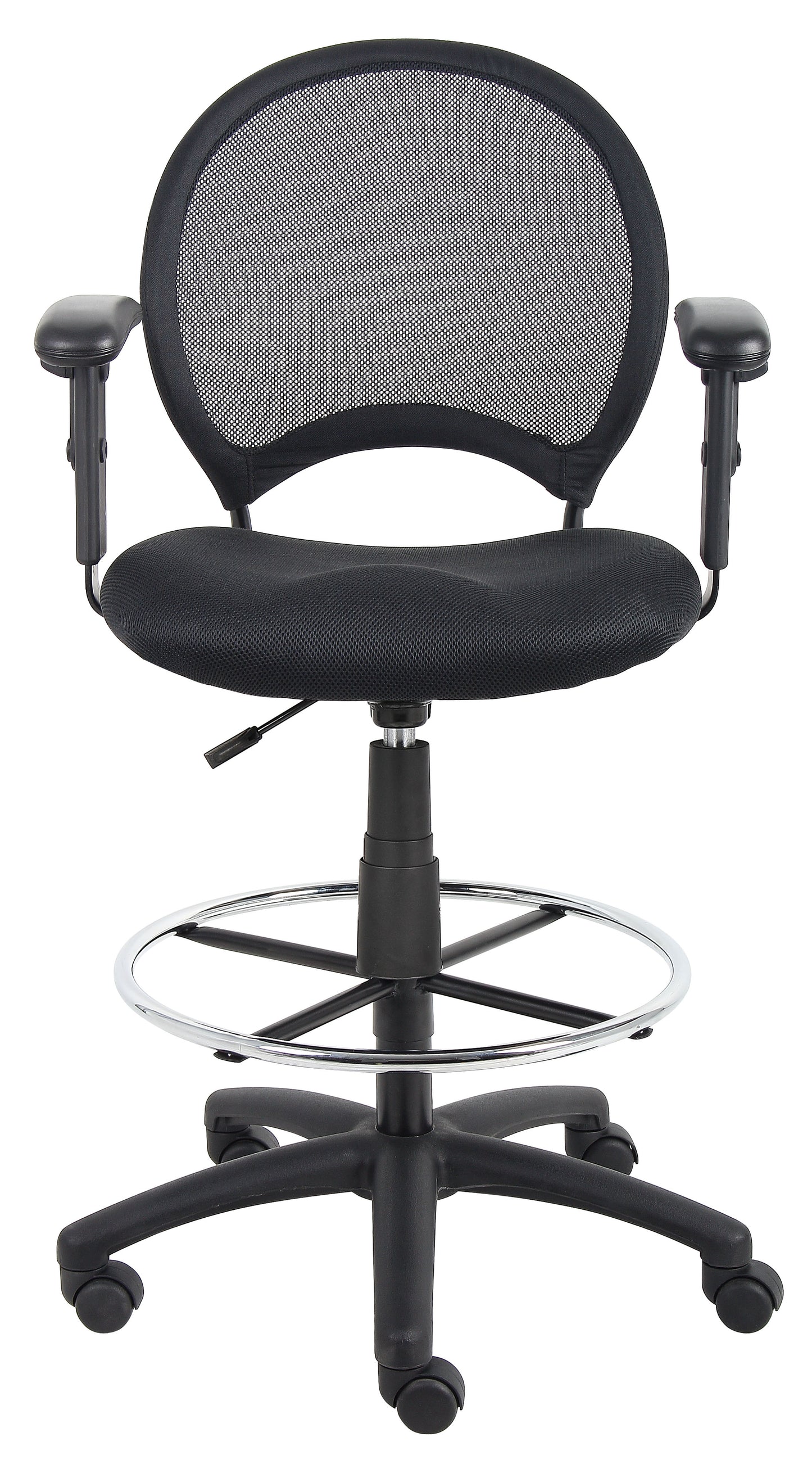 Boss Mesh Drafting Stool W/ Adjustable Arms