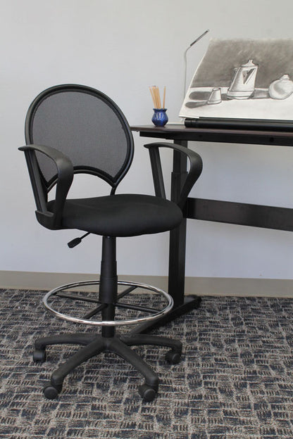 Boss Mesh Drafting Stool W/ Loop Arms