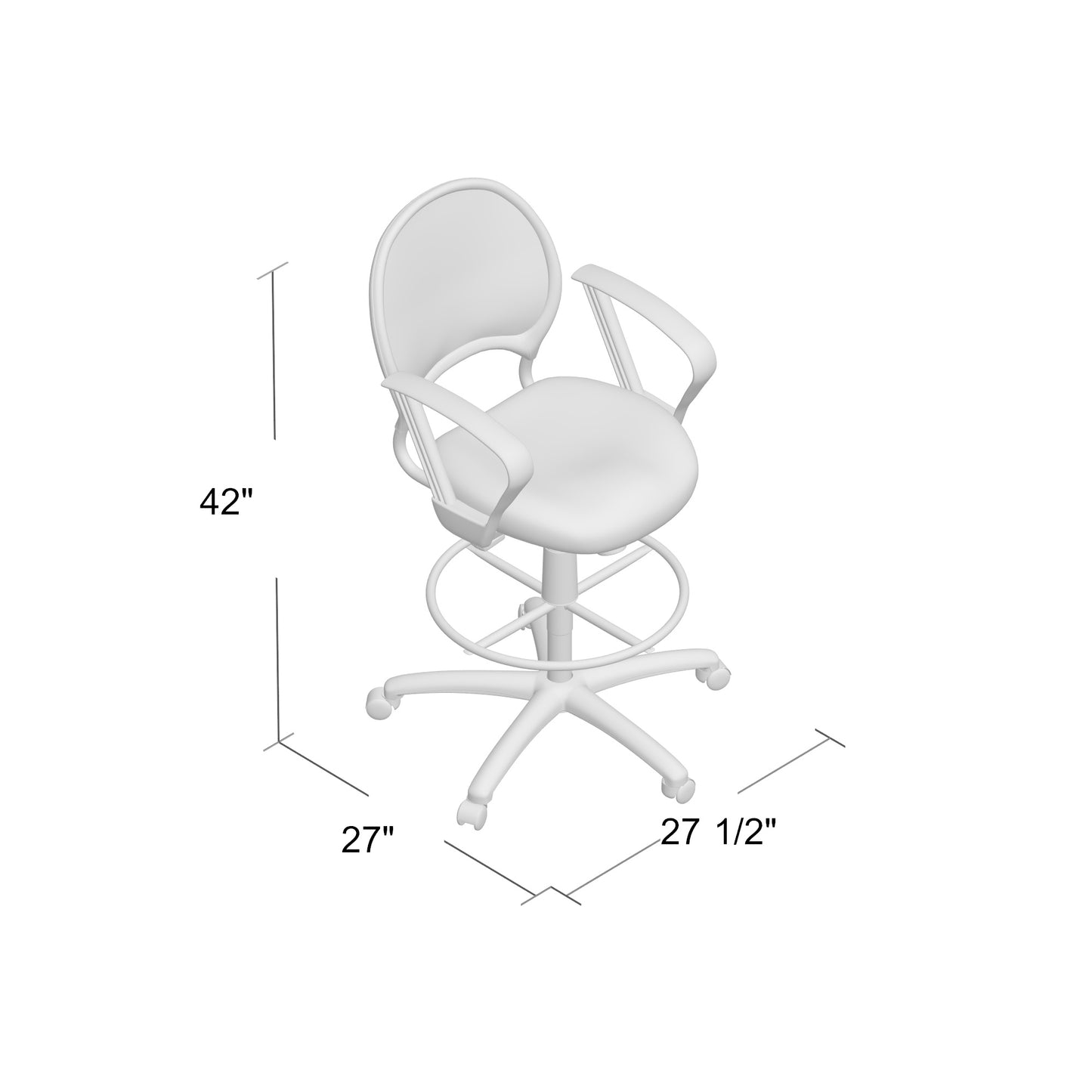 Boss Mesh Drafting Stool W/ Loop Arms