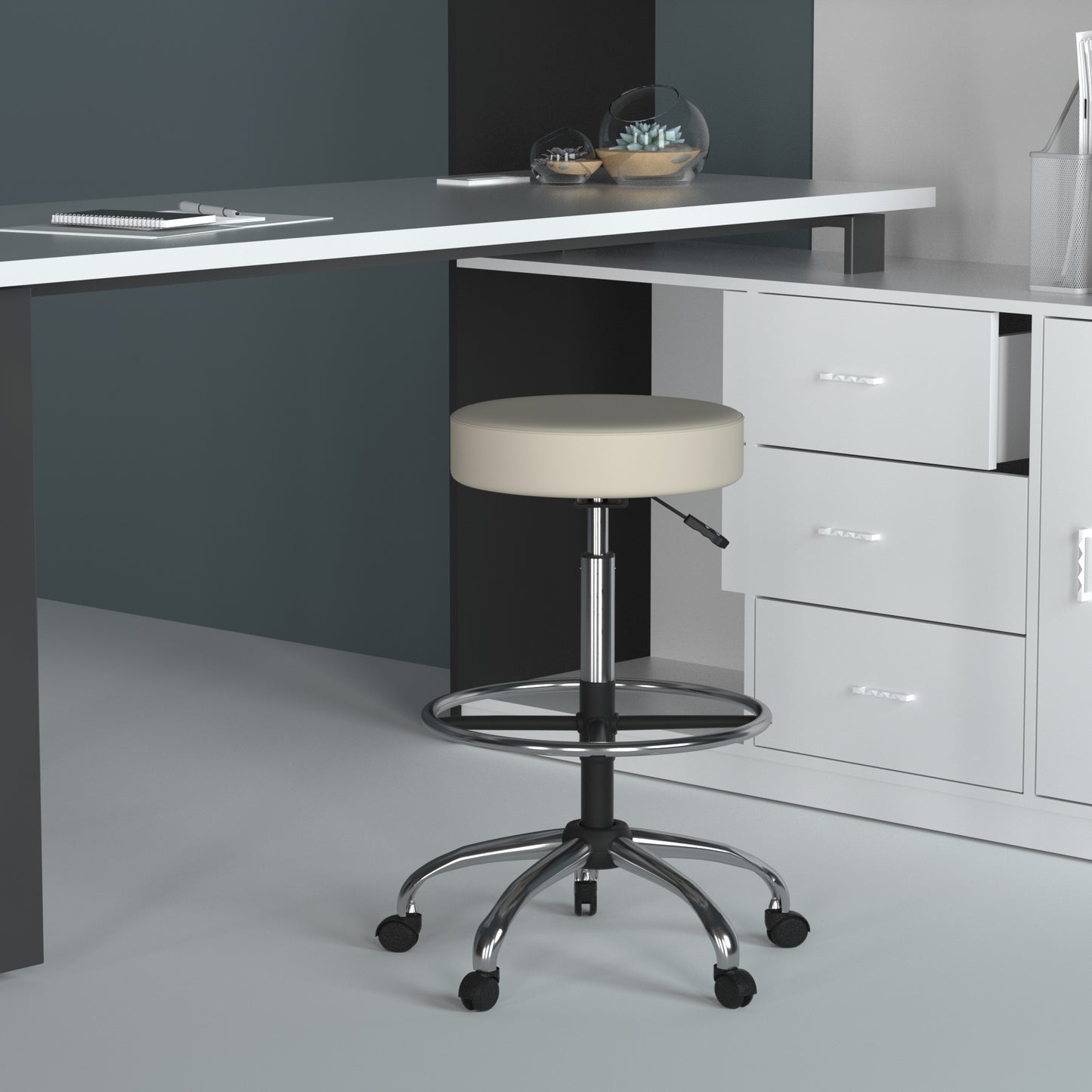 Boss Antimicrobial Vinyl Medical/Drafting Stool