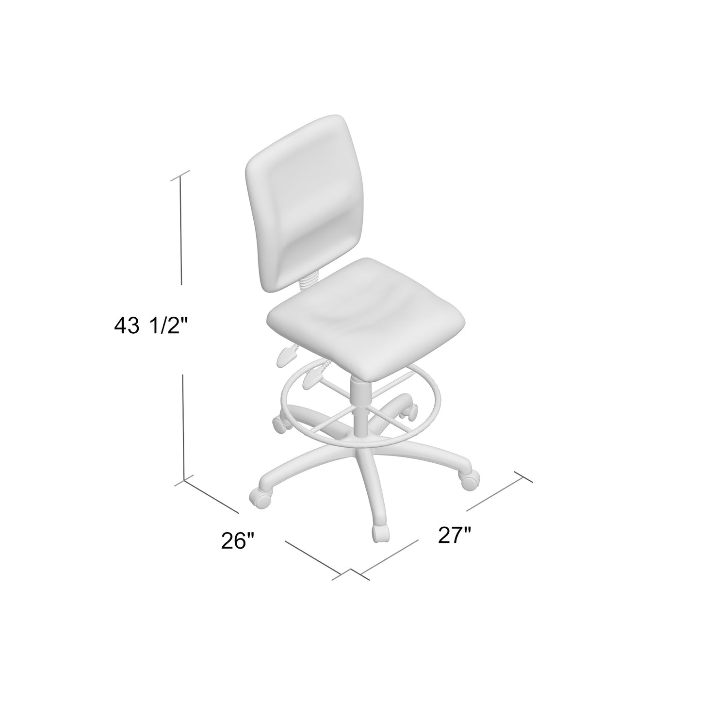 Boss Multi-Function LeatherPlus Drafting Stool