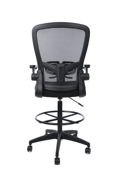 Boss Black Mesh, Flip Arm, Stool, Black Frame