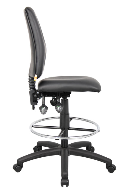 Boss Multi-Function LeatherPlus Drafting Stool