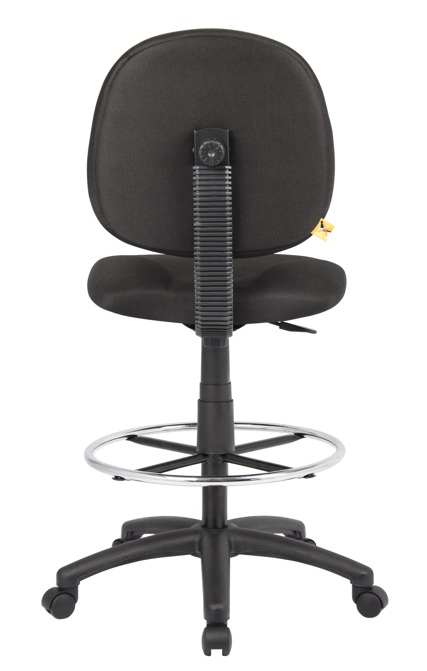 Boss Stand Up Fabric Drafting Stool with Foot Rest, Black