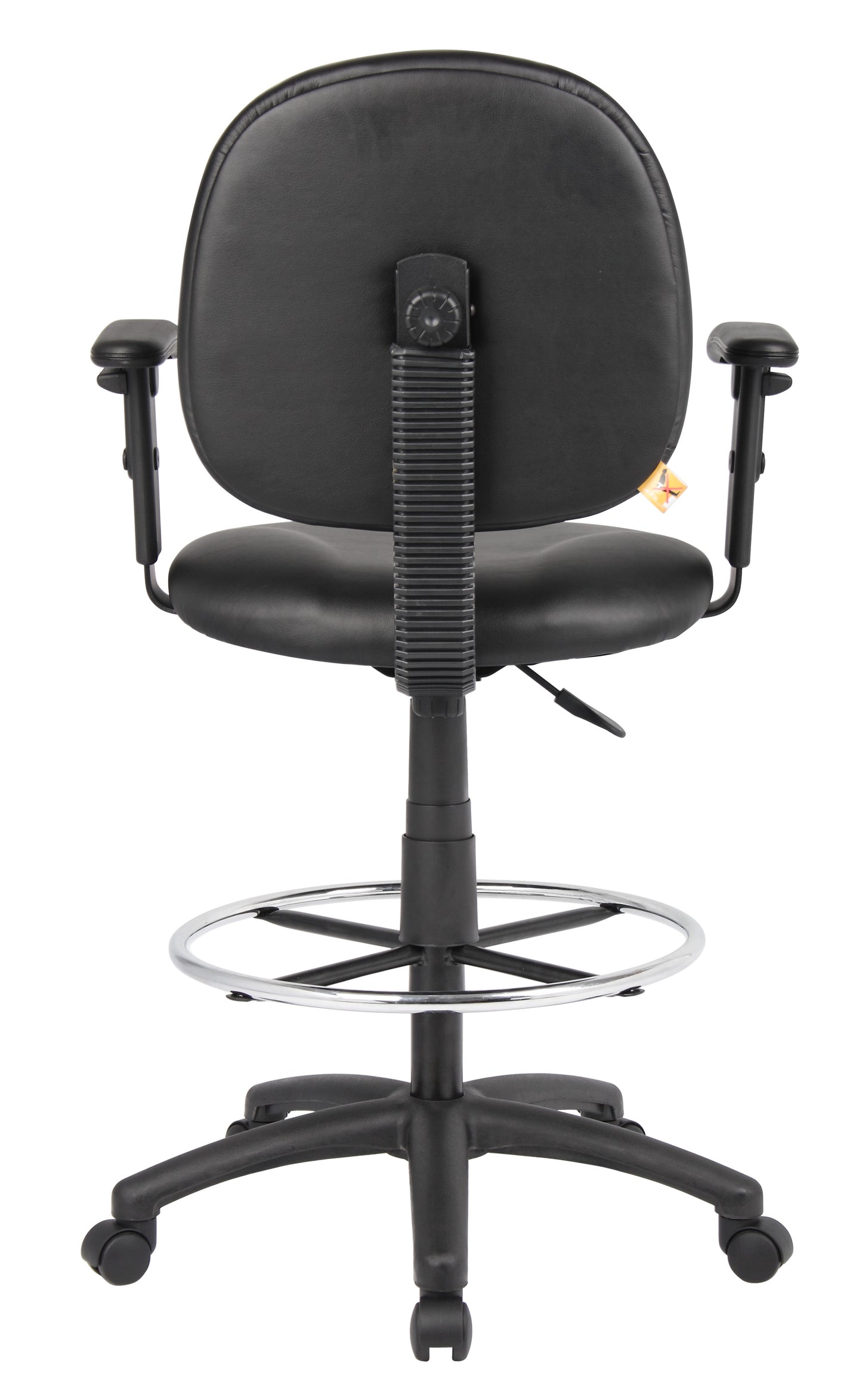 Boss Stand Up Drafting Stool with Foot Rest Black Antimicrobial Vinyl