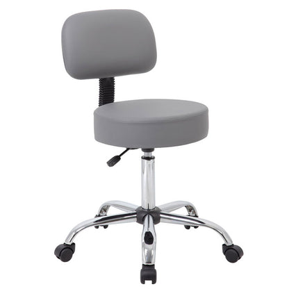 Boss Be Well Medical Spa Professional Adjustable Stool with Back, Beige