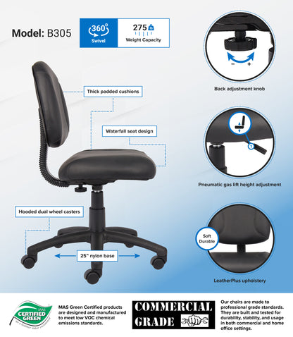 Boss Black Posture Chair