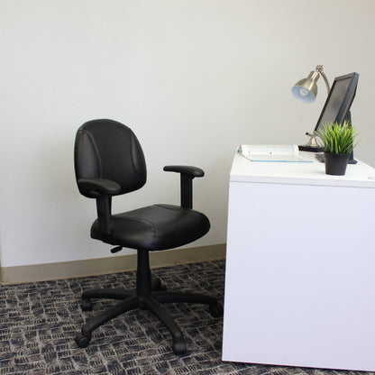 Boss Black Posture Chair W/ Adjustable Arms