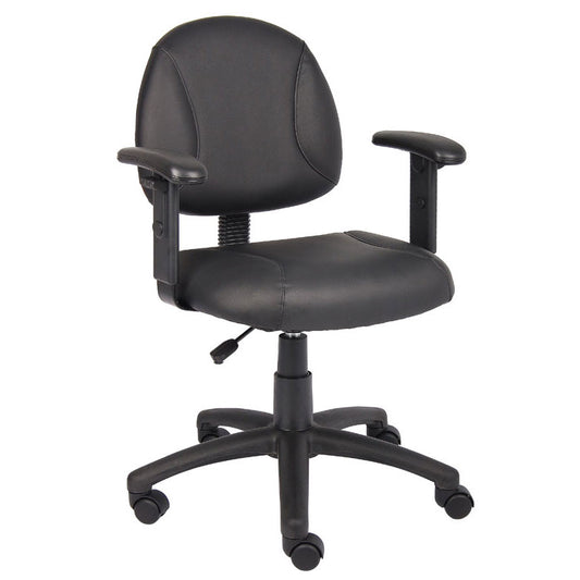 Boss Black Posture Chair W/ Adjustable Arms