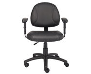 Boss Black Posture Chair W/ Adjustable Arms