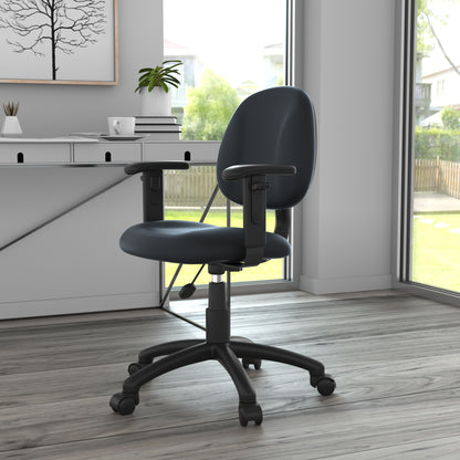 Boss Black Posture Chair W/ Adjustable Arms