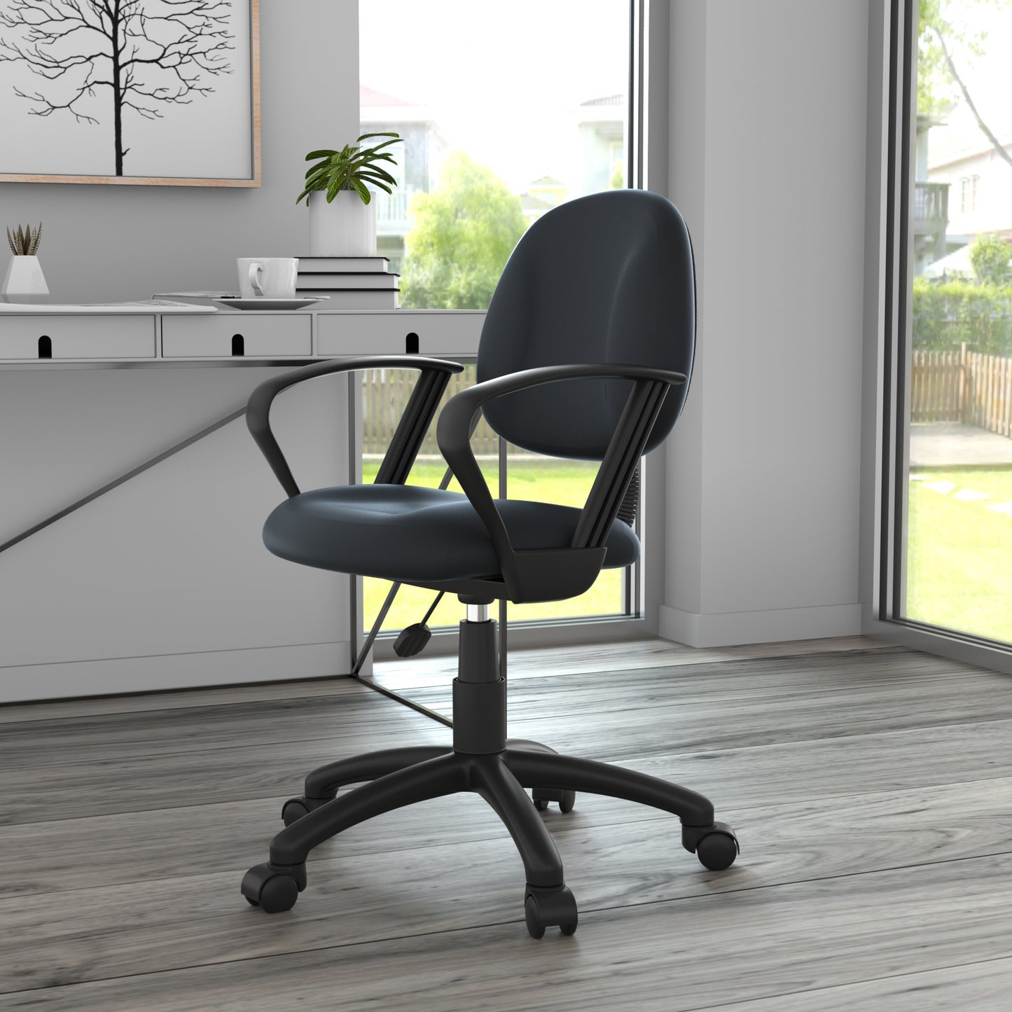 Boss Black Posture Chair W/ Loop Arms