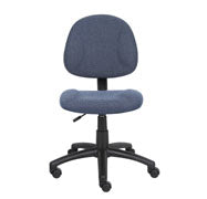 Boss Perfect Posture Deluxe Office Task Chair without Arms, Blue