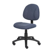 Boss Perfect Posture Deluxe Office Task Chair without Arms, Blue