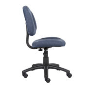 Boss Perfect Posture Deluxe Office Task Chair without Arms, Blue