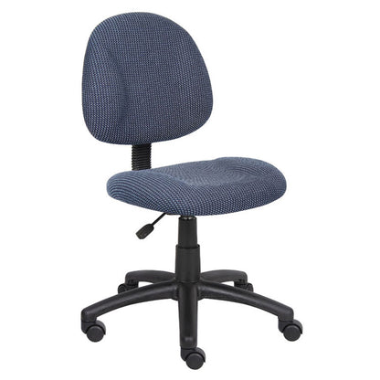 Boss Perfect Posture Deluxe Office Task Chair without Arms, Blue