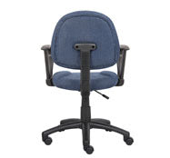 Boss Perfect Posture Deluxe Office Task Chair with Loop Arms, Blue