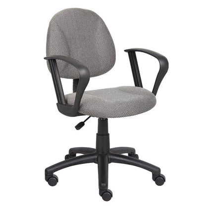 Boss Perfect Posture Deluxe Office Task Chair with Loop Arms, Blue