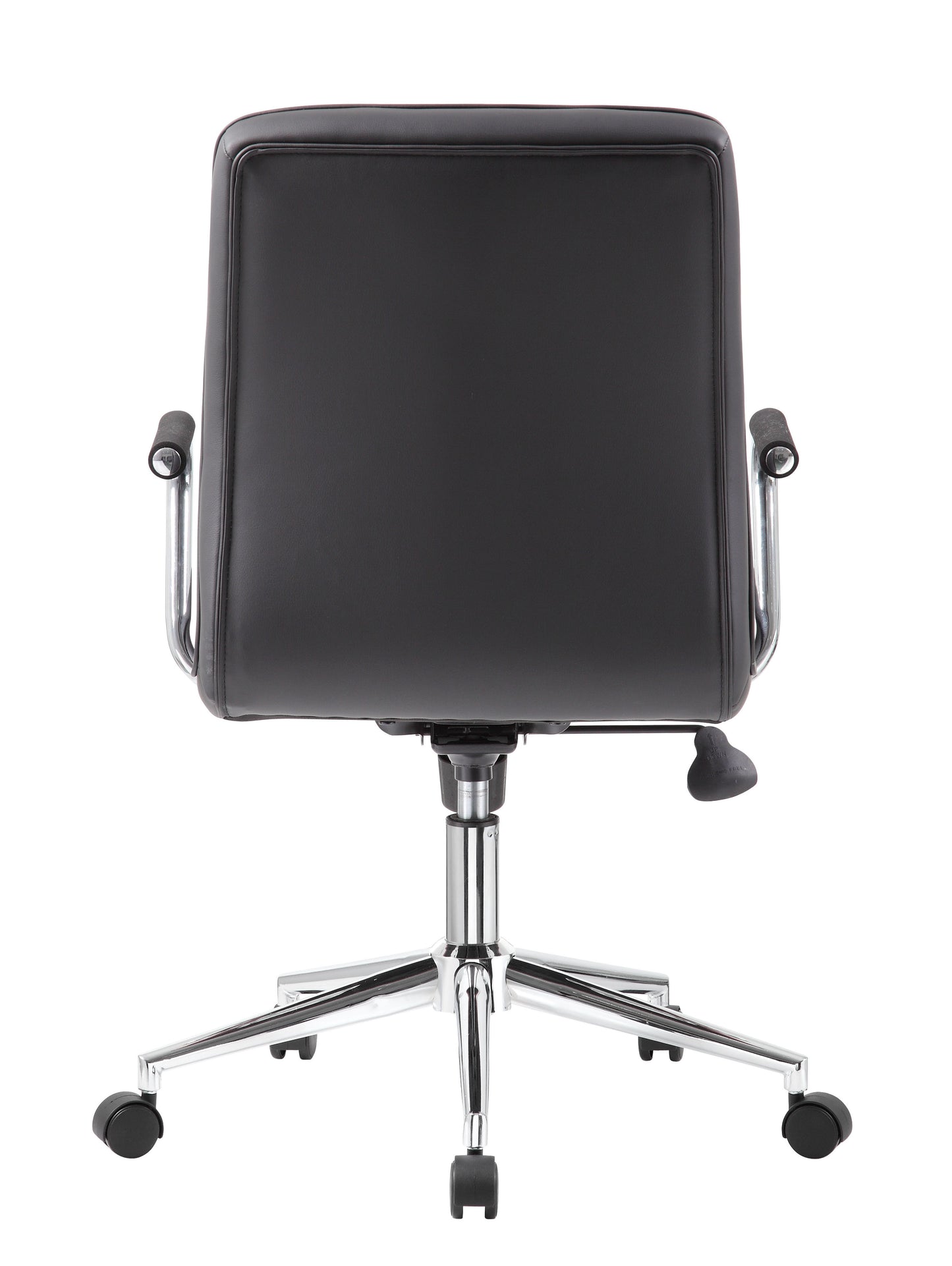 Modern Office Chair w/Chrome Arms-Black