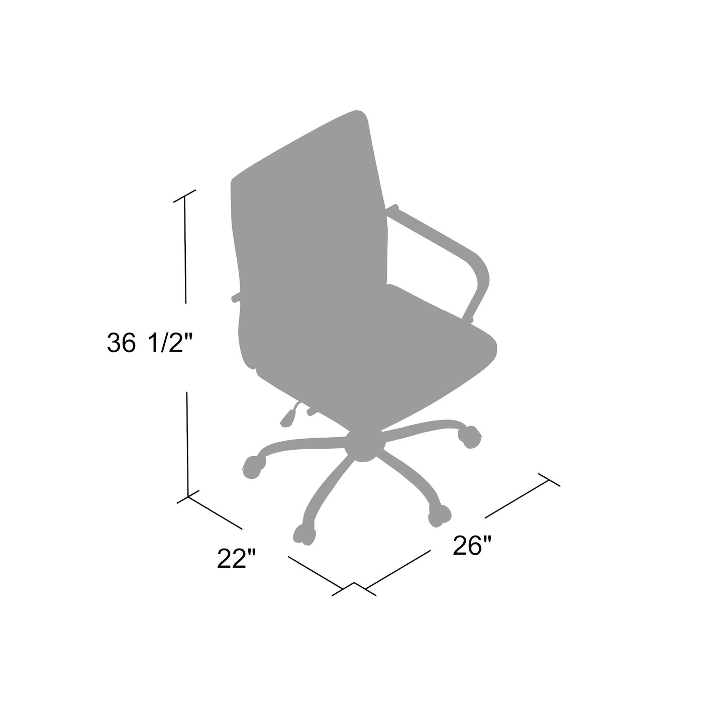 Boss Retro Task Chair with Chrome Fixed Arms