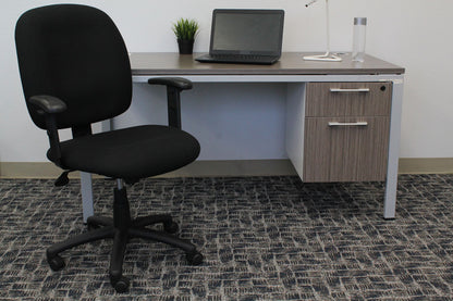 Boss Black Fabric Task Chair W/ Adjustable Arms