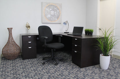 Boss Black Fabric Task Chair W/ Adjustable Arms