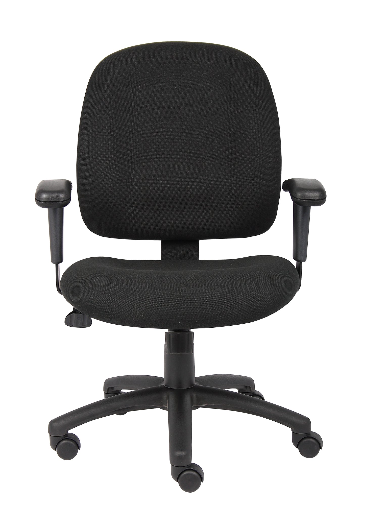 Boss Black Fabric Task Chair W/ Adjustable Arms