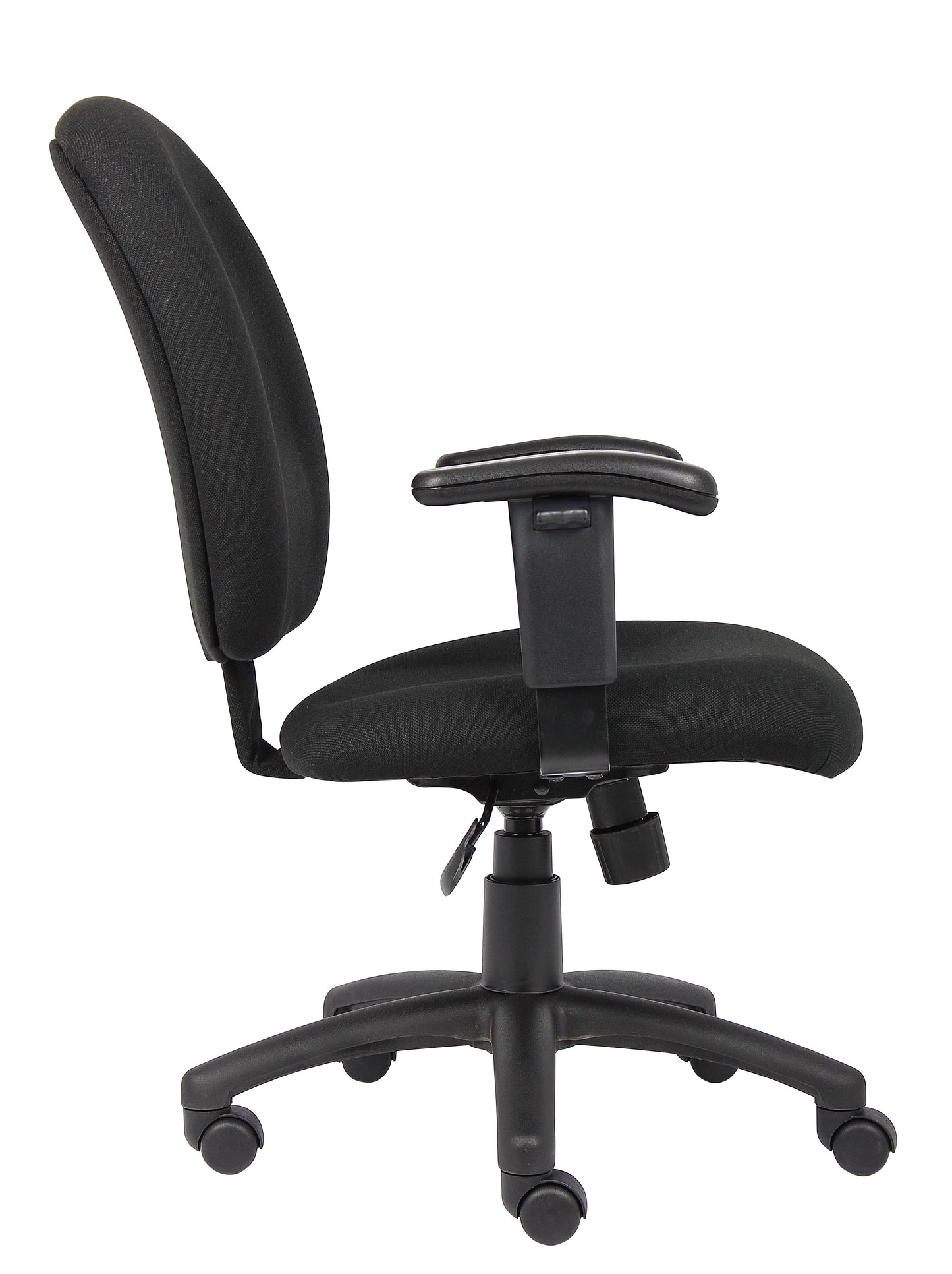 Boss Black Fabric Task Chair W/ Adjustable Arms