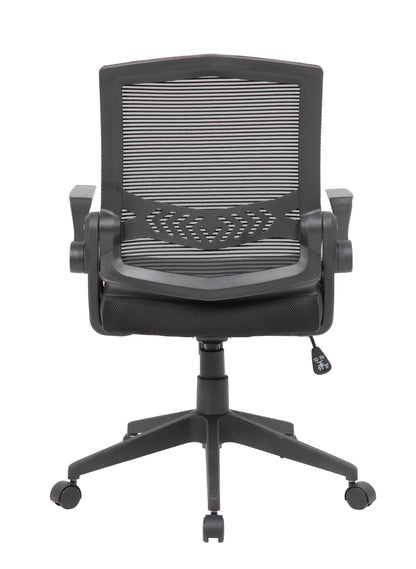 Boss Black Flip Arm Mesh Task Chair